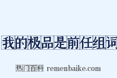 我的极品是前任组词是什么意思的图片